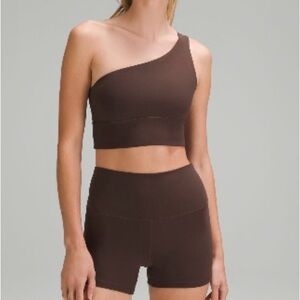 Lululemon Align Asymmetrical Bra Light Support in Espresso - Size 6